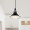 Nuvo Zelda 1-Light Pendant, E26 60W, Black, Black Metal Shade, Faux Leather Straps 60/7645 - alternate 3